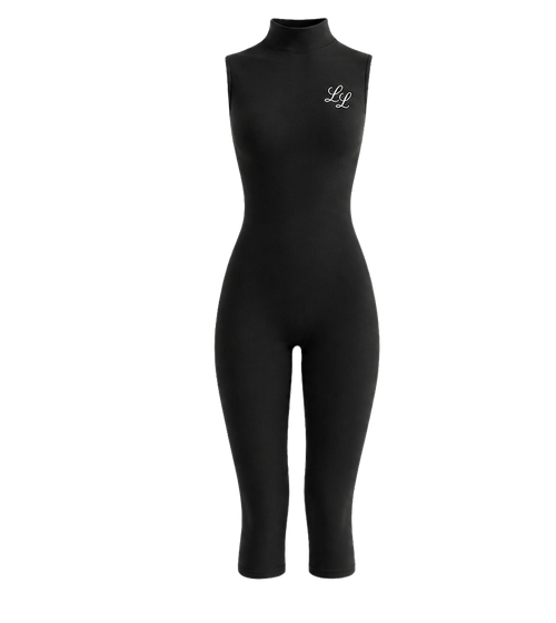 The Noir Sculpt Capri Romper