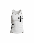 The Star Eyelet Cross Tank